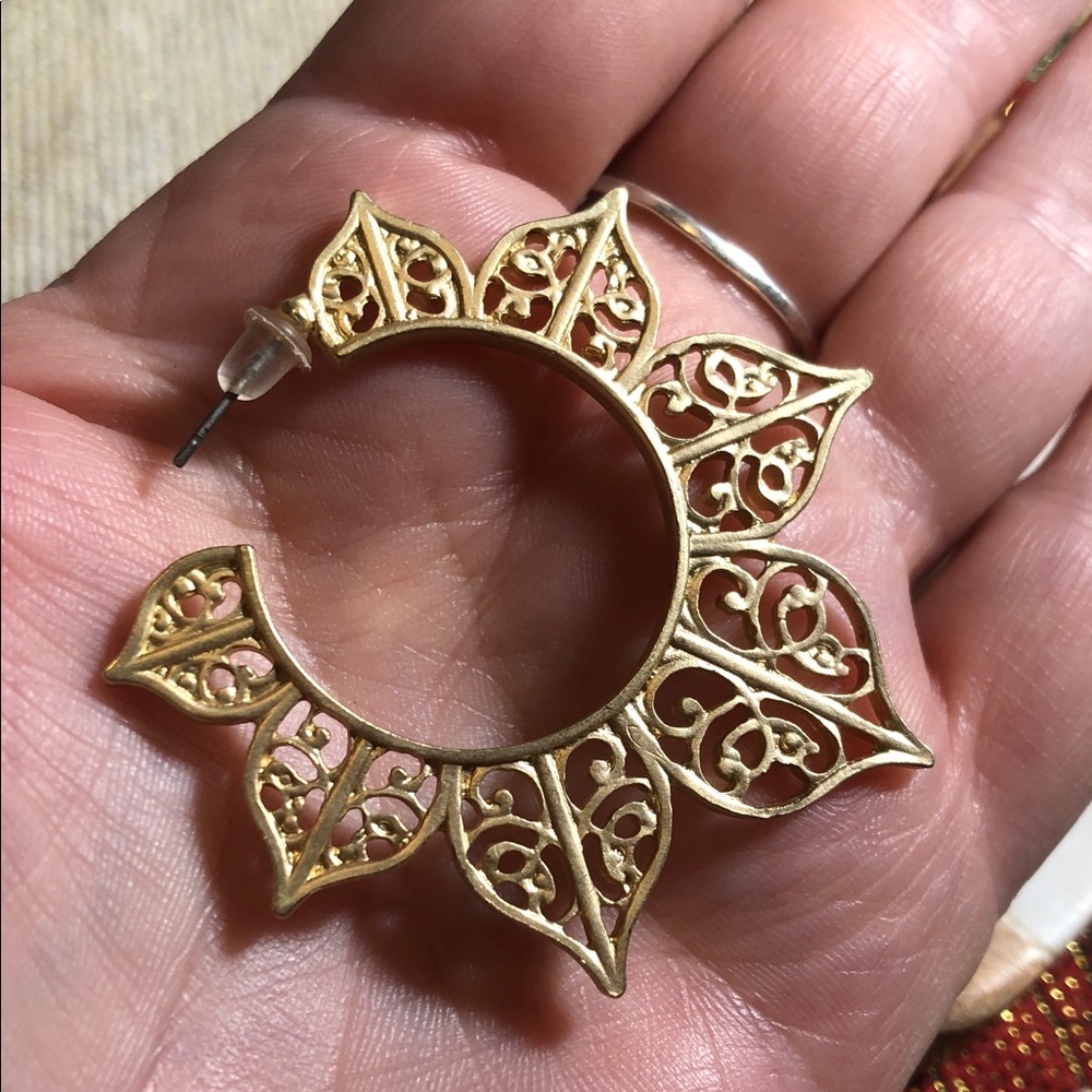 Lulus Mullen Gold Hoop Earrings - Picture 11 of 11